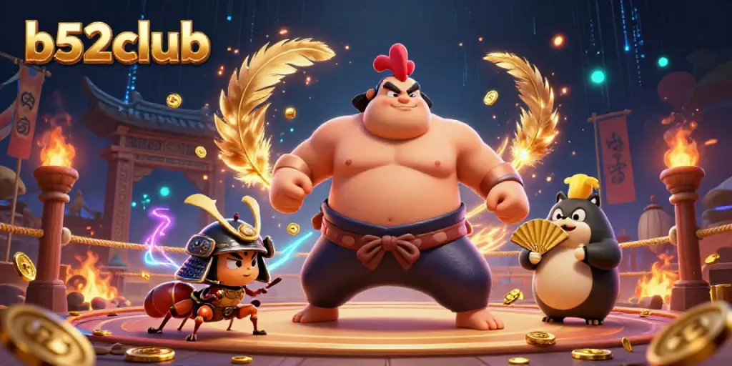 Experience thrilling gameplay at b52club with unique characters in a vibrant casino setting.