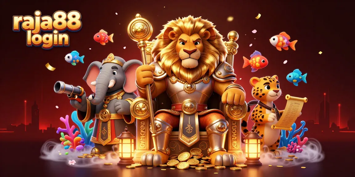 Engage in the thrilling raja88 login experience with vibrant sea creatures and colorful underwater elements surrounding royal figures.