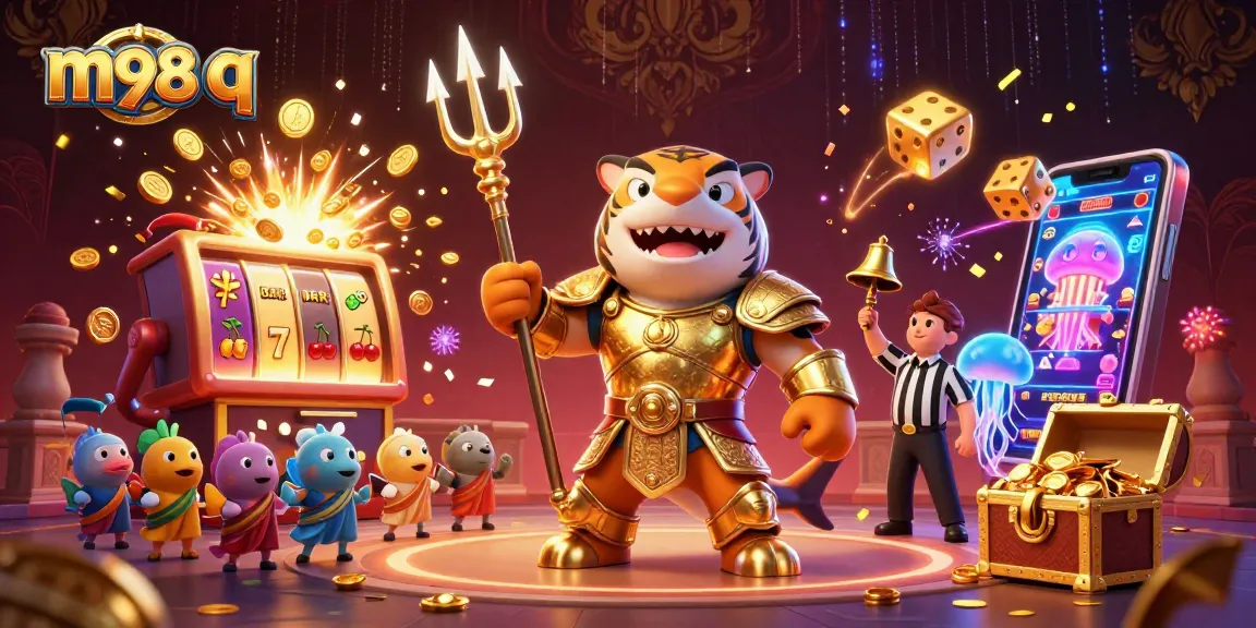 Experience the thrill of m98 q in a vibrant underwater casino scene with exciting game elements.