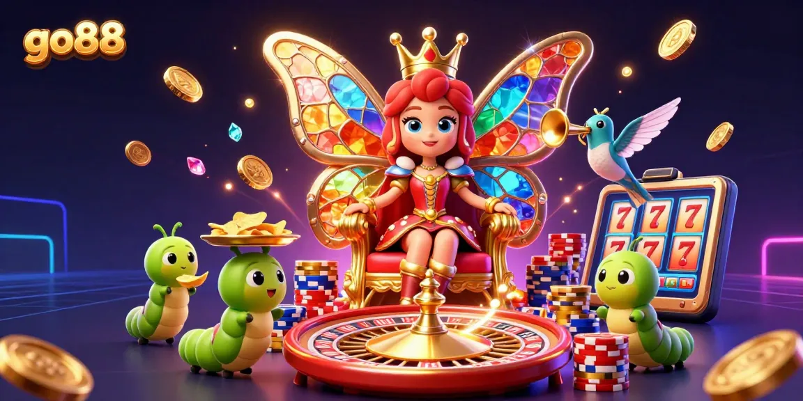 Experience thrilling gaming with go88's vibrant casino scene featuring golden coins and poker chips.